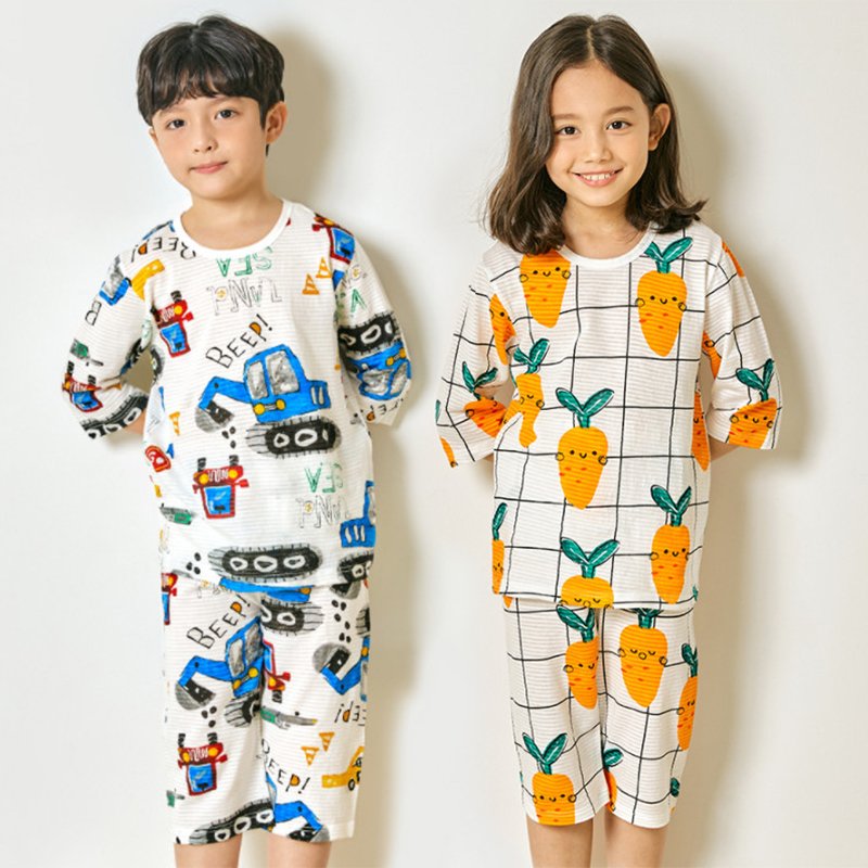 Bộ đồ lửng Unifriend Hàn Quốc Uni2104 cho bé gái, bé trai 1-10 tuổi, vải cotton organic Korea-Chính hãng giá chỉ 195.000₫ | Review ZimKen
