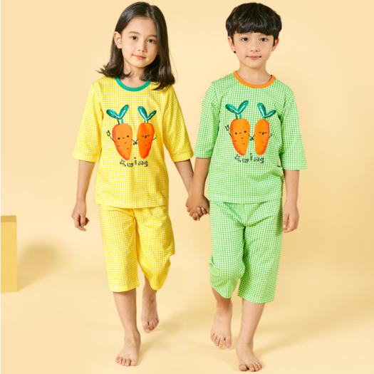 Bộ đồ lửng Unifriend Hàn Quốc Uni2104 cho bé gái, bé trai 1-10 tuổi, vải cotton organic Korea-Chính hãng - Đồ lót bé trai | DoLotVenus.com