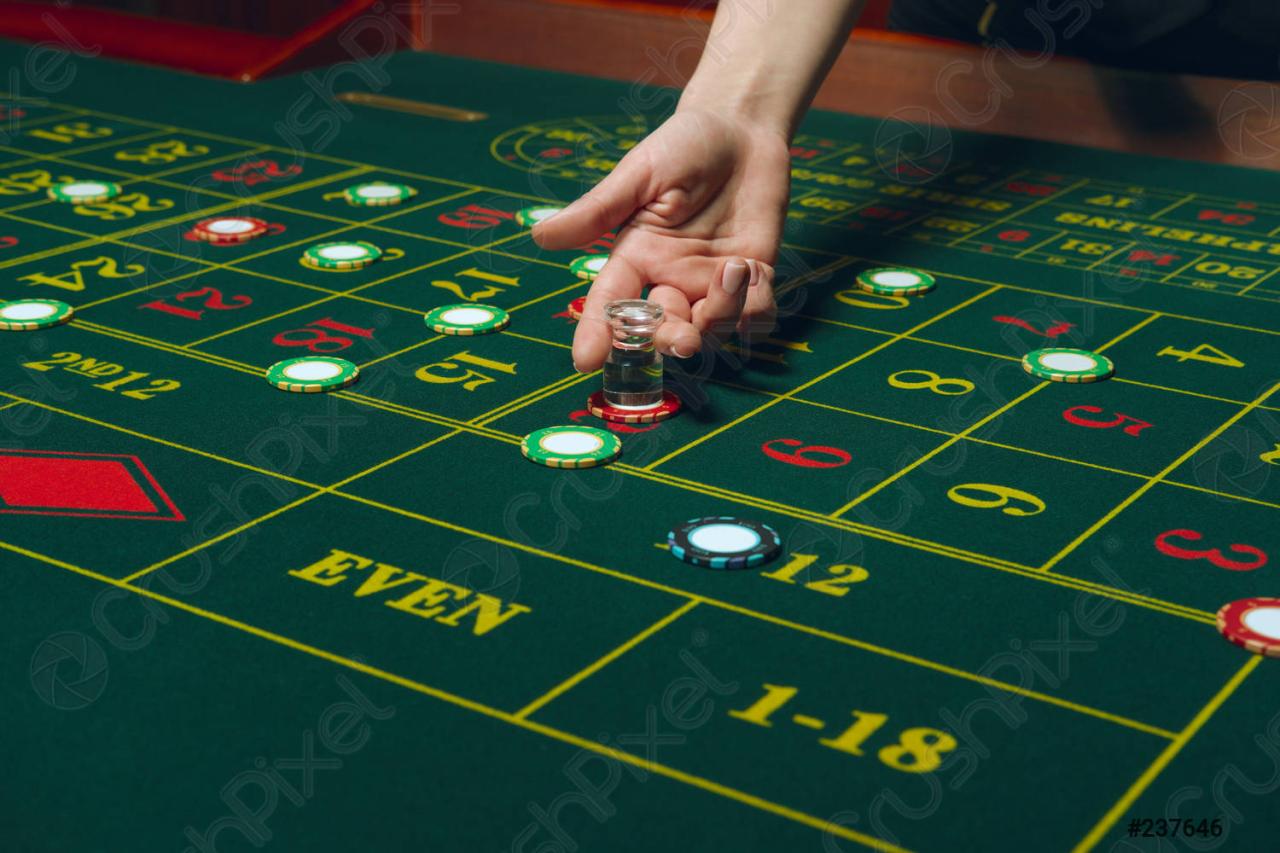 Roulette table with chips Winning combination Hand of Croupier with - stock photo 237646 | Crushpixel