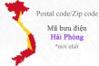 mã bưu chính hải phòng